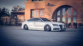 White car building gate 3d - a gate free wallpaper