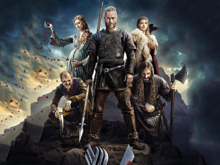 Mountain group people swords knives - their hand and a sword free wallpaper