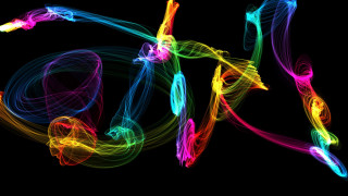 Colorful glowing swirl magic circle - a white border free wallpaper