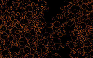 Black orange generative art fence - buckminster fuller free wallpaper