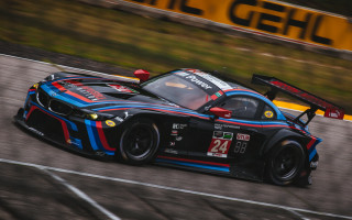 Race track car motion blur - the back of the car free wallpaper