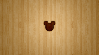 Wooden wall mickey mouse cutout - a wooden floor free wallpaper