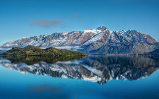 Mountain reflection lake cloudy sky - the still water of a lake free wallpaper