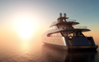 Large boat sunset water urban - the sun shining free wallpaper