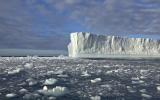 Large iceberg ocean ice floes - ice free wallpaper