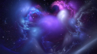 Space heart nebula astronaut aurora - hue free wallpaper