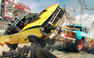 Car crash crowd city automotive - the stand behind free wallpaper