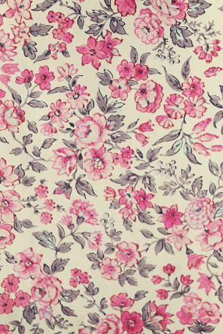 Flowery fabric pink flowers white - a flemish baroque free wallpaper