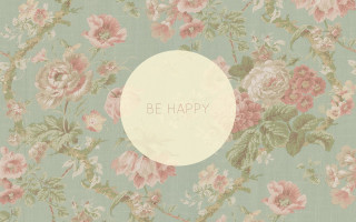 Floral wallpaper be happy pattern - a floral pattern free wallpaper