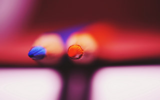 Red blue pencils tiltshift fauvism - the other free wallpaper