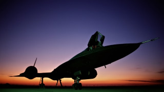 Jet fighter plane sunset tarmac - dark atmosphere free wallpaper