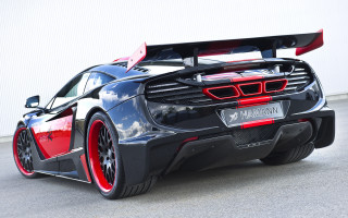 Black red sports car parking 2 - a white wall behind free wallpaper