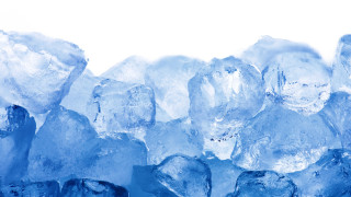 Ice cubes group white table - ice free wallpaper