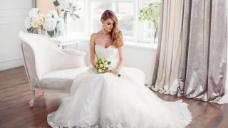 Wedding dress flowers window brown - a chair in a room free wallpaper