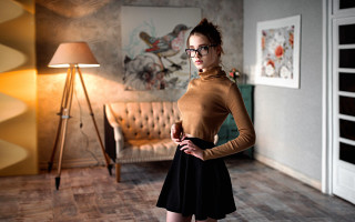Anka zhuravleva brown sweater black - a lamp free wallpaper