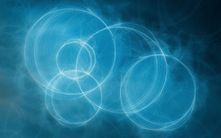 Blue circles lines mandelbrot spirals - white circle free wallpaper