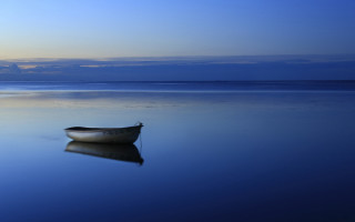 Boat reflection sunset beach ocean - sunset free wallpaper