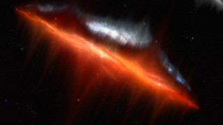 Red blue astronaut spacefireworks christmas - a white dot free wallpaper