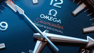 Watch blue face numbers hands - product photography free wallpaper