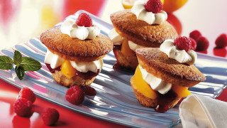 Plate desserts raspberries lemons food 2 - food photography free wallpaper