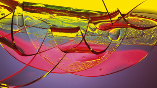 Liquid abstract sculpture yellow background - david lachapelle free wallpaper