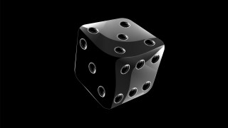 Black white dice holes raytraced - ernő rubik free wallpaper