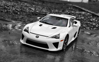 White sports car parking lot 15 - a parking lot next free wallpaper