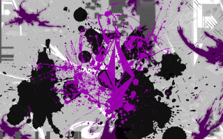 Purple black abstract painting white - square free wallpaper