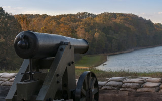 Cannon stonewall lake trees sunset - near free wallpaper
