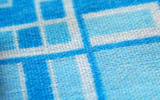 Blue white fabric square pattern - square free wallpaper