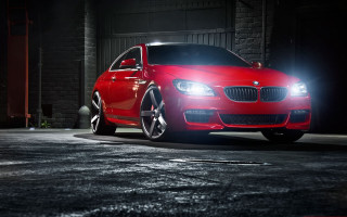 Red car night parking lot 3 - night free wallpaper