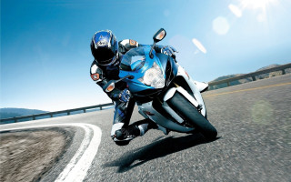 Motorcycle rider bridge water blue - a person riding free wallpaper