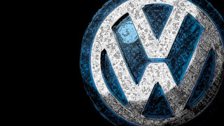 Blue white volkswagen logo black - circle free wallpaper