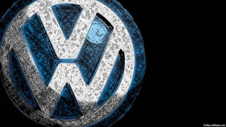 Blue white volkswagen logo black 2 - circle free wallpaper