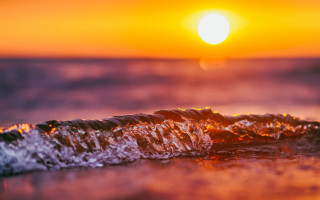 Wave sunset beach impressionist ocean - naturalism free wallpaper