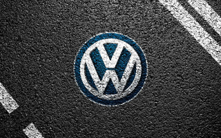 Volkswagen emblem black surface white - a black surface free wallpaper