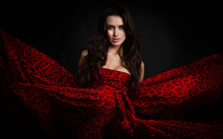 Woman red dress black background - a red dress free wallpaper for desktop