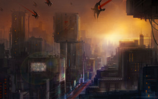 Cityscape clocktower afrofuturism mattepainting architecture - matte painting concept art free wallpaper