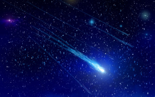 Blue sky stars shooting star - blue sky free wallpaper
