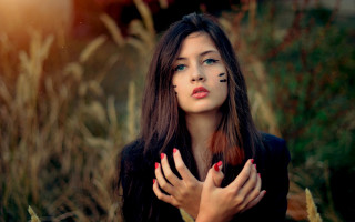 Elina karimova cat makeup portrait - her free wallpaper