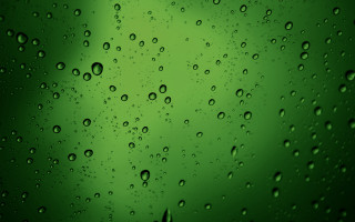 Green water drops holography underwater - holography free wallpaper