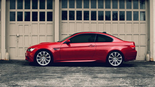 Red car garage door night - a.d.m. cooper free wallpaper