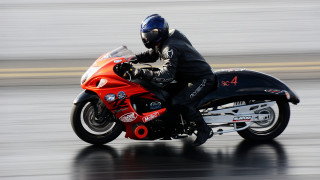 Man motorcycle helmet wet road - wet free wallpaper