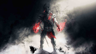 Dark fantasy armor glowing sword - dark fantasy art free wallpaper