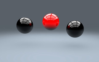 Red poke ball raytracing group - a gray background free wallpaper