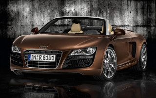 Brown sports car dark room 2 - matte finish free wallpaper