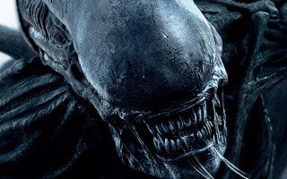 Alien statue night starry sky - a black body free wallpaper