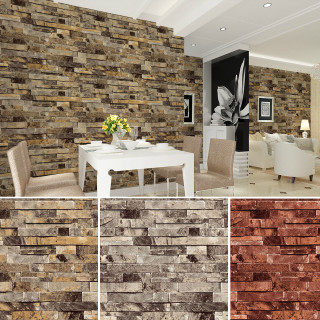 Brick wall colorful living dining - a brick wall free wallpaper