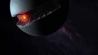 Space station red light orbit - a space station free wallpaper