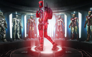Red suit man robots room - a red suit free wallpaper